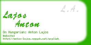 lajos anton business card